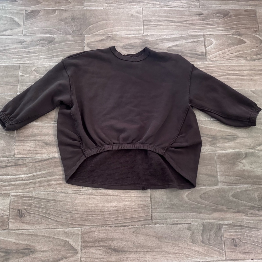 Free People Black greenish brown sweater, oversized fit, S
